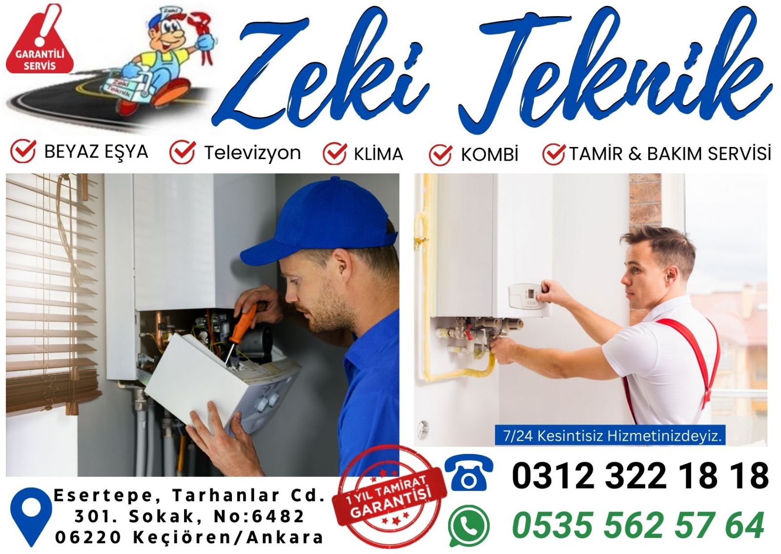 esertepe kombi servisi